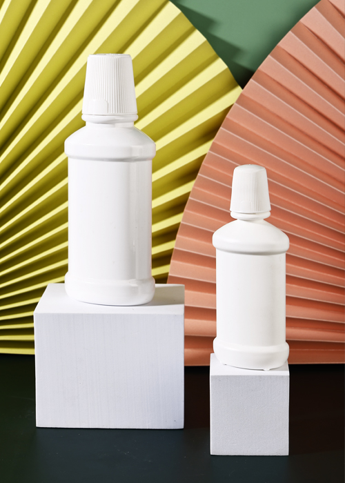 ขวดน้ำยาบ้วนปาก PE สีขาว 50-100 มล.