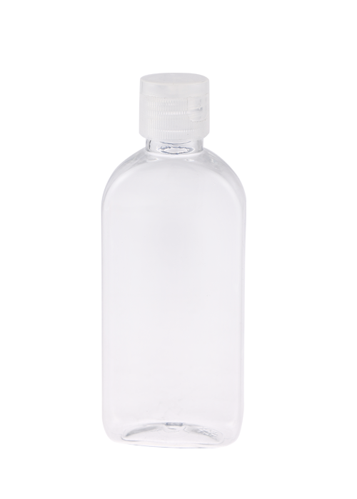 60-100ml PET รูปไข่แบนเจลโลชั่นขวดด้านบนพลิกขวดเจลทำความสะอาดมือ