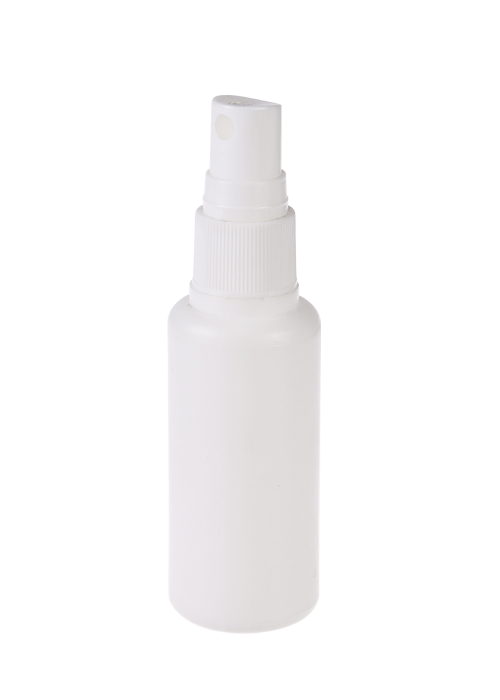 ขวดสเปรย์ไหล่กลมสเปรย์สีขาว PE 60-100ml